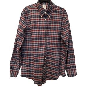 Brooks Brothers Regent Non-Iron Supima Cotton Plaid Shirt XL Preppy Business